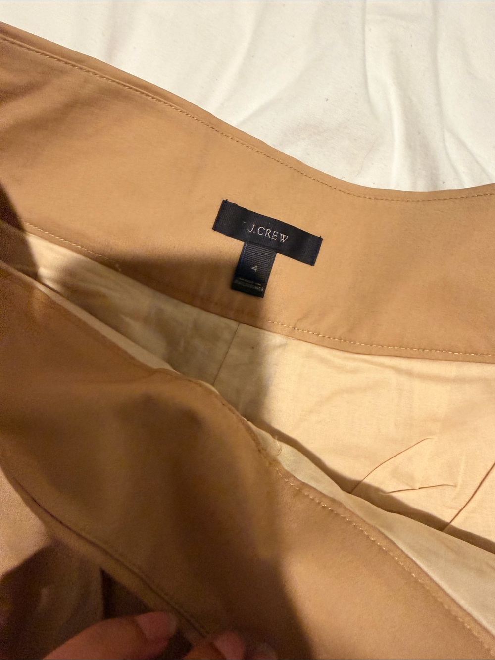 J. Crew Tan High-Waist Tie-Belt Bermuda Shorts - Picture 3 of 3